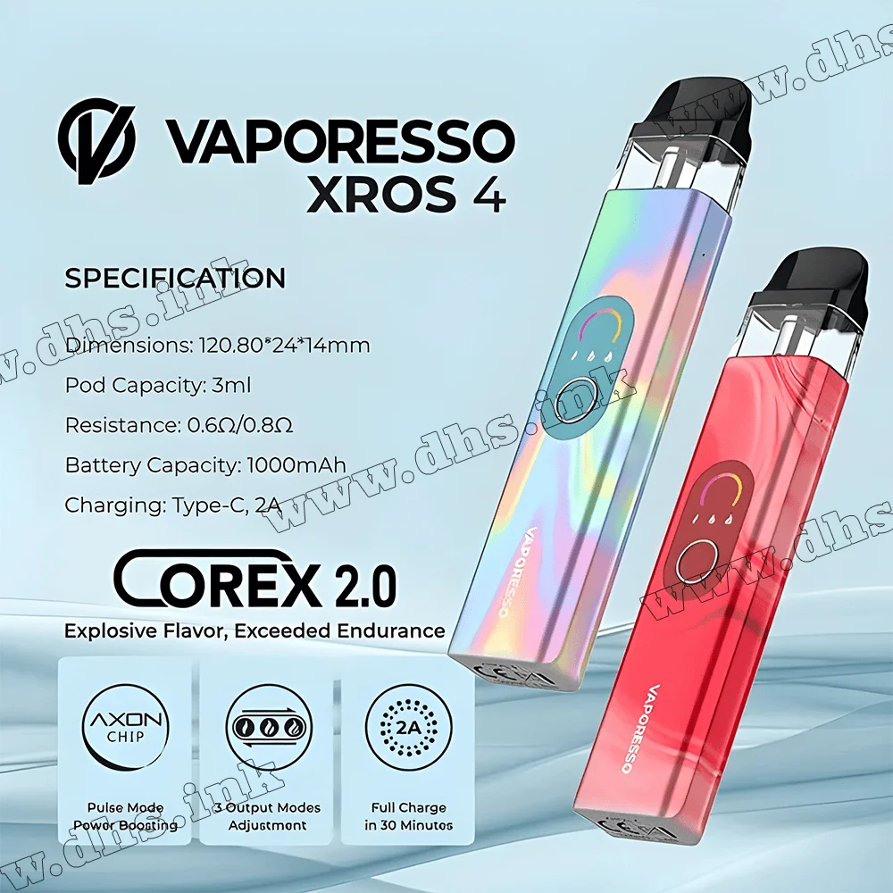 Багаторазова електронна сигарета - Vaporesso XROS 4 Pod Kit 1000 мАч (Pastel Palette)